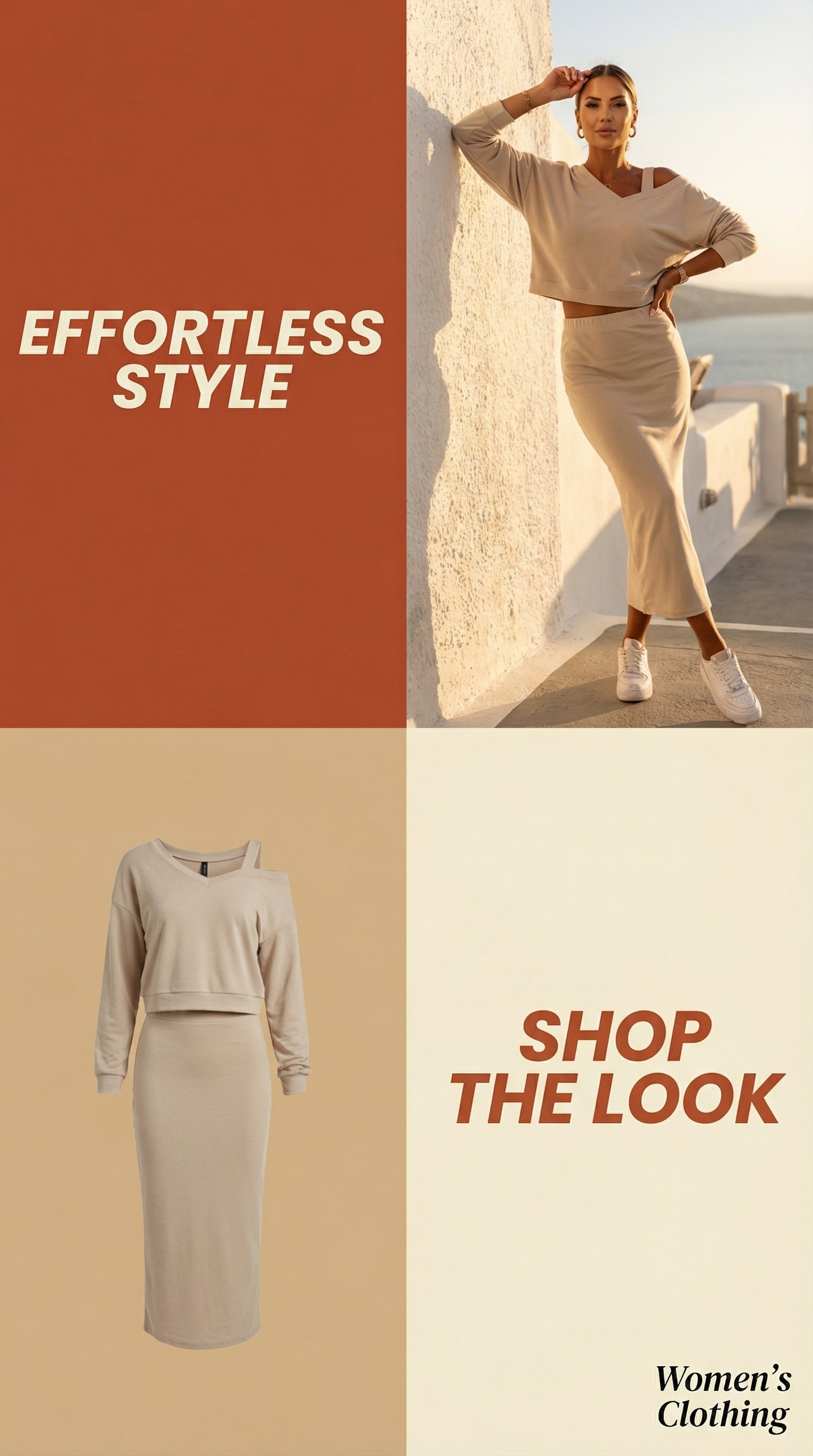 Chic Comfort: Two Piece-Set Knit Dress