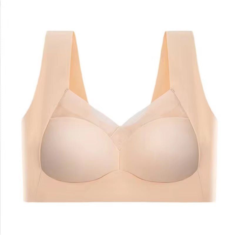 Seamless Push-Up Mesh Patchwork Bralette